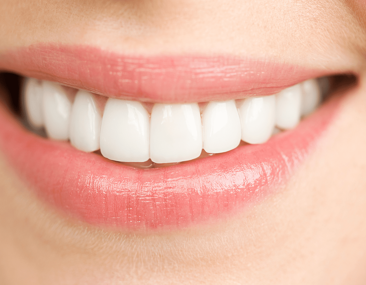 Close-up of smiling lips